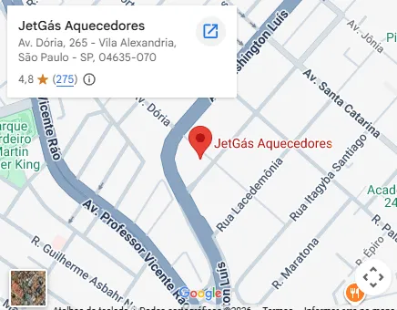 Mapa de localização de Jet Gás